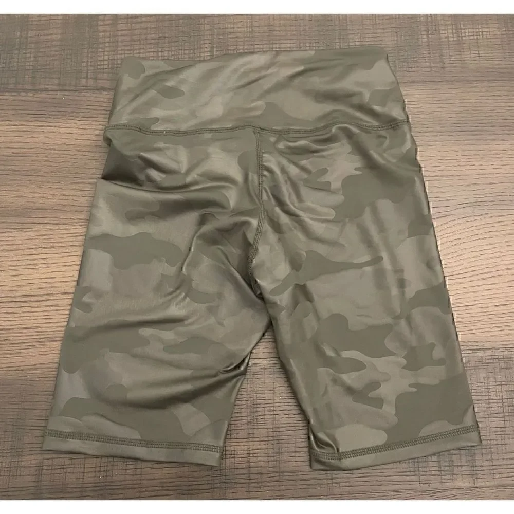 Rae Mode Army Camo Olive Green Biker Shorts